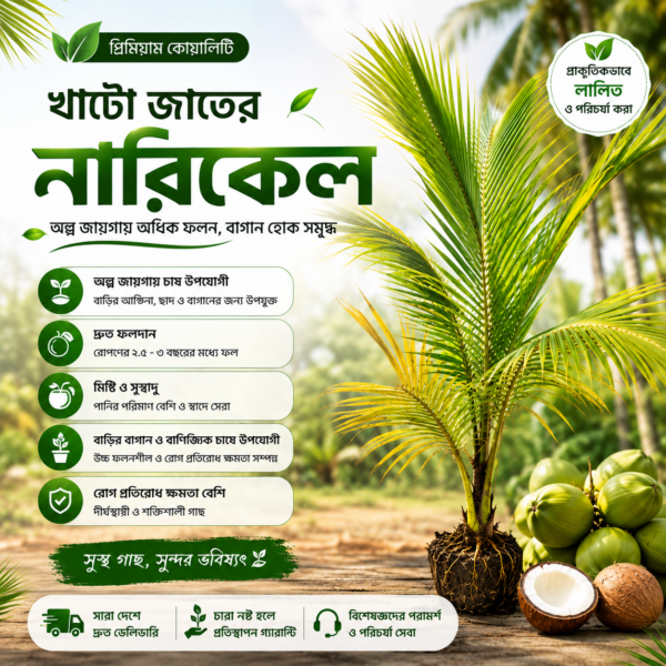 খাটো জাতের হাইব্রিড নারিকেল
